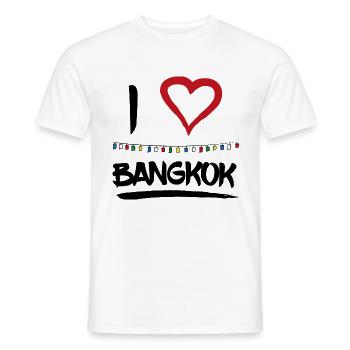 I love Bangkok Thailand fullmoon party gift - Men's T-Shirt - white - Front - AI Model Male 178 dark (178cm)