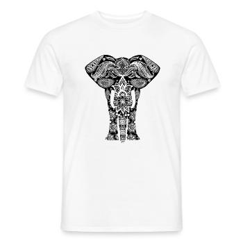 YOGA BUDDHA MEDITATION T-SHIRT - Men's T-Shirt - white - Front - AI Model Male 178 dark (178cm)