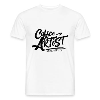 Coffee Artist Gift Barista Cafe Bar Profession - Men's T-Shirt - white - Front - AI Model Male 178 dark (178cm)