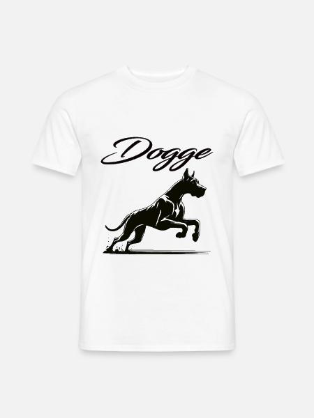 Stolz auf meine Dogge – Majestätisch, treu, sanft - Männer T-Shirt - Weiß