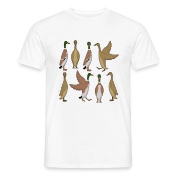 Running duck selection - Men's T-Shirt - white - Front - AI Model Male 178 dark (178cm)