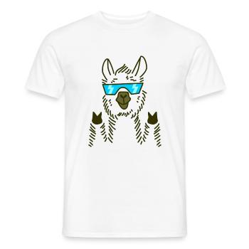 lama - Men's T-Shirt - white - Front - AI Model Male 178 dark (178cm)