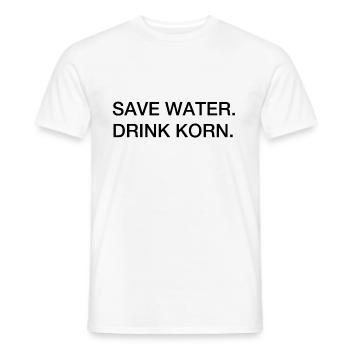 Cola Grain Black on White - Men's T-Shirt - white - Front - AI Model Male 178 dark (178cm)