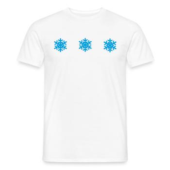 3 Snowflakes Winter Stars Sports d’hiver Équipe de ski - T-shirt homme - blanc - Devant - AI Model Male 178 dark (178cm)