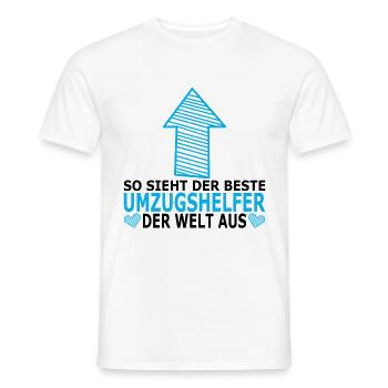 Umzugshelfer Dankeschön Danke Geschenkideen - Männer T-Shirt - Weiß - Vorne - AI Model Male 178 dark (178cm)