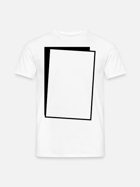 Textfeld transparent schreiben Notizen Gästeliste - T-shirt herr - vit