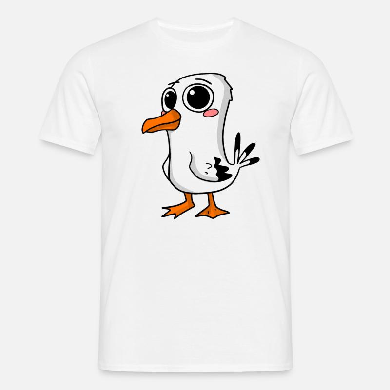 Niedliche Möwe - Männer T-Shirt - Weiß