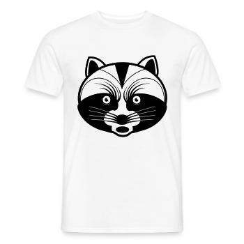 Raton laveur fou humeur irritable humour ours drôle - T-shirt homme - blanc - Devant - AI Model Male 178 dark (178cm)