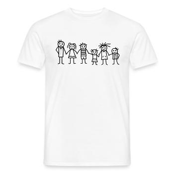 Great family - Patchwork Family - Men's T-Shirt - white - Front - AI Model Male 178 dark (178cm)