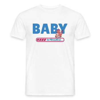 Baby in Bearbeitung - Männer T-Shirt - Weiß - Vorne - AI Model Male 178 dark (178cm)