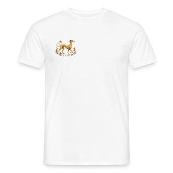 Free the Galgo - Embroidery Nr01 - Men's T-Shirt - white - Front - AI Model Male 178 dark (178cm)