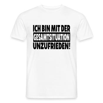 Gesamtsituation unzufrieden Spruch Geschenk Lustig - Männer T-Shirt - Weiß - Vorne - AI Model Male 178 dark (178cm)