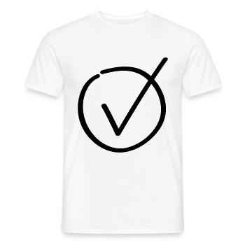 hook symbol icon - Men's T-Shirt - white - Front - AI Model Male 178 dark (178cm)