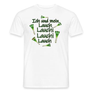 Lauch Ich und mein Lauch Lauchi Lauch Geschenk - Männer T-Shirt - Weiß - Vorne - AI Model Male 178 dark (178cm)