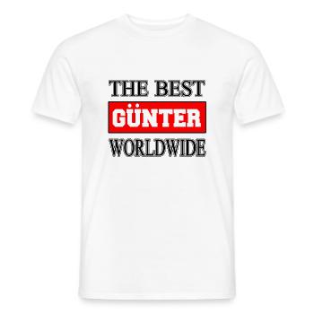 günter günni - Männer T-Shirt - Weiß - Vorne - AI Model Male 178 dark (178cm)