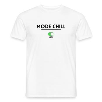 Chill-Modus. T Shirt chill relax tranquil - Männer T-Shirt - Weiß - Vorne - AI Model Male 178 dark (178cm)