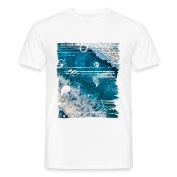 OCEAN - Männer T-Shirt - Weiß - Vorne - AI Model Male 178 dark (178cm)
