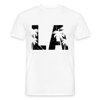 Palmiers de Los Angeles LA - T-shirt homme - blanc - Devant - AI Model Male 178 dark (178cm)