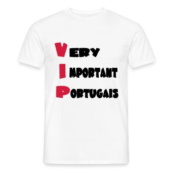 Very important _portugais - Men's T-Shirt - white - Front - AI Model Male 178 dark (178cm)