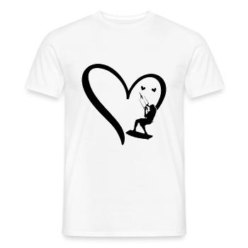 Kitesurfer Kitesurfing Heart Watersports - Männer T-Shirt - Weiß - Vorne - AI Model Male 178 dark (178cm)