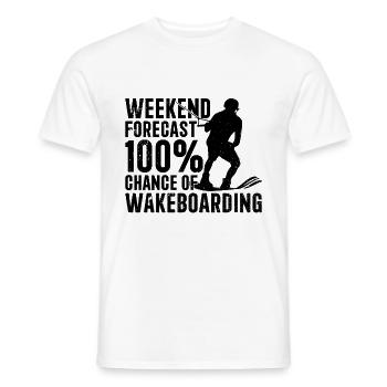 Prévisions week-end 100 % de chance de Wakeboard - T-shirt homme - blanc - Devant - AI Model Male 178 dark (178cm)