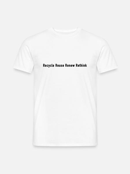 Recycle Reuse Renew Rethink - Environment - Männer T-Shirt - Weiß