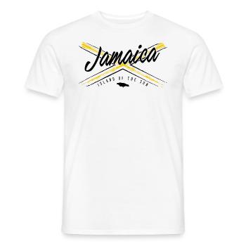 Drapeau Jamaïque Islang du soleil - T-shirt homme - blanc - Devant - AI Model Male 178 dark (178cm)