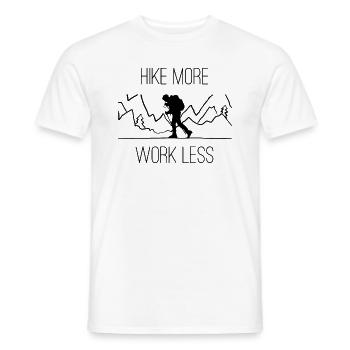 Hiking More Work Less Hikers Hiking - Men's T-Shirt - white - Front - AI Model Male 178 dark (178cm)