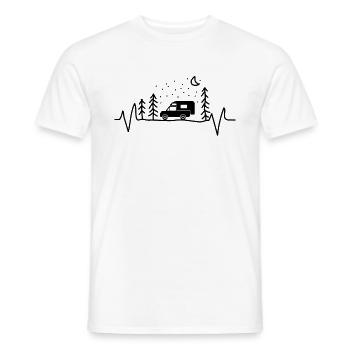 Pickup Wohnkabine Herzschlag bei Nacht - Männer T-Shirt - Weiß - Vorne - AI Model Male 178 dark (178cm)