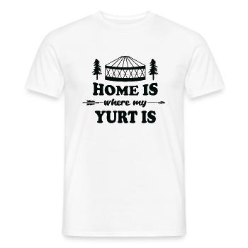 Home is where my Yurt is Jurte Zelt - Männer T-Shirt - Weiß - Vorne - AI Model Male 178 dark (178cm)