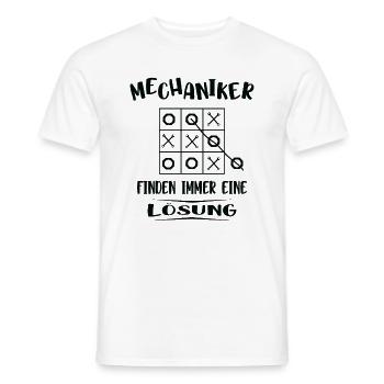 Mechaniker finden immer eine Lösung Kfz Werkstatt - Männer T-Shirt - Weiß - Vorne - AI Model Male 178 dark (178cm)