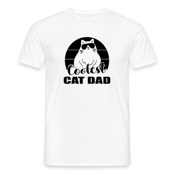 Coolest Cat Dad Amoureux de chats hommes - T-shirt homme - blanc - Devant - AI Model Male 178 dark (178cm)