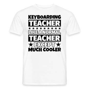 Gift for keyboard teachers - Men's T-Shirt - white - Front - AI Model Male 178 dark (178cm)