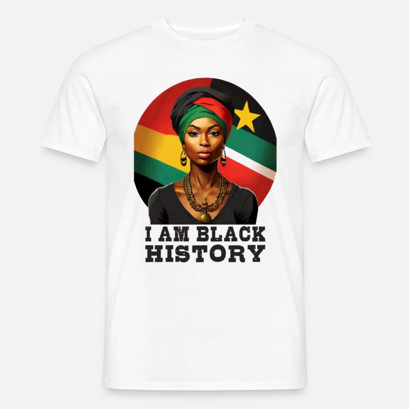 Ich bin Black History - Männer T-Shirt - Weiß