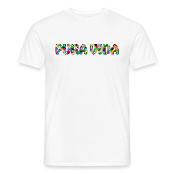 Pura Vida Sommer Sonne Meer Strand Lustige Sprüche - Männer T-Shirt - Weiß - Vorne - AI Model Male 178 dark (178cm)