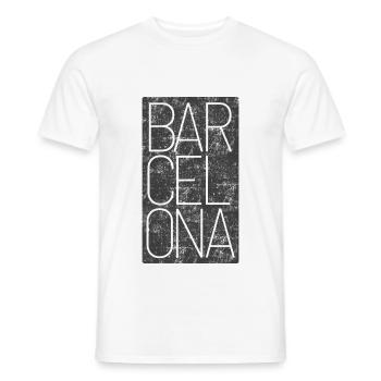 Barcelona Souvenir Catalonia Spain - Men's T-Shirt - white - Front - AI Model Male 178 dark (178cm)