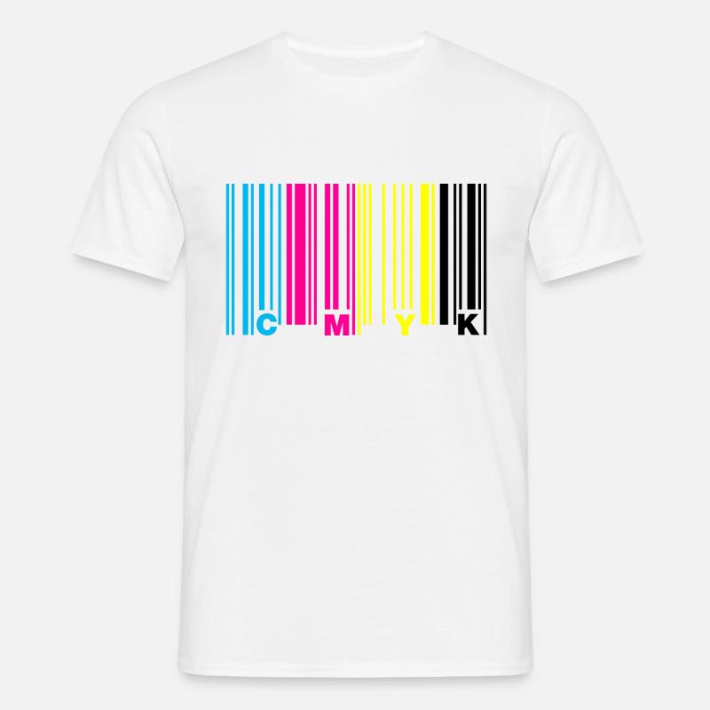 cmyk barcode - Männer T-Shirt - Weiß