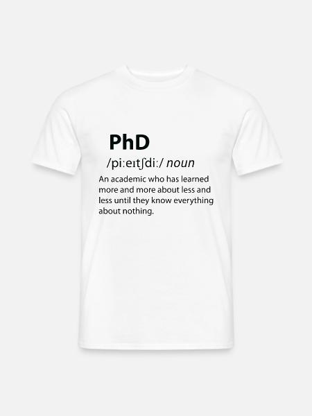 Definition af ph.d.-sjov ordbog - Mænd T-shirt - hvid