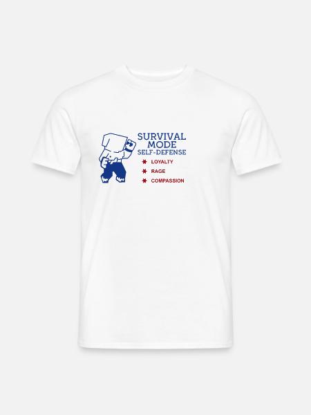 Survival Mode Self-Defense - Men's T-Shirt - white