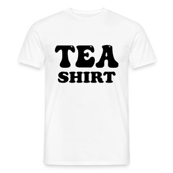 Thé Teashirt drôle - T-shirt homme - blanc - Devant - AI Model Male 178 dark (178cm)