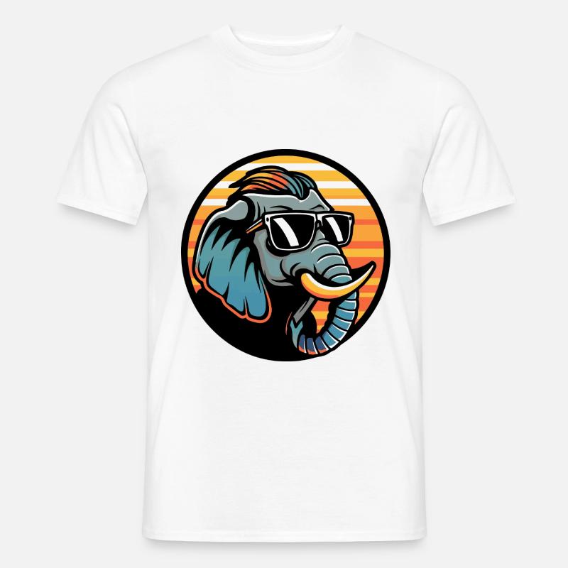 Elephant Comic Cool Summer - Men’s T-shirt - white