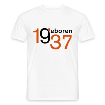 Jahrgang 1937 geboren - Männer T-Shirt - Weiß - Vorne - AI Model Male 178 dark (178cm)
