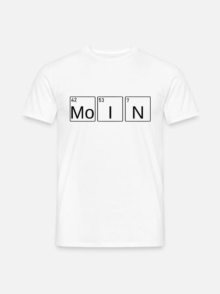 Moin - Elemente des Nordens [black] - Männer T-Shirt - Weiß