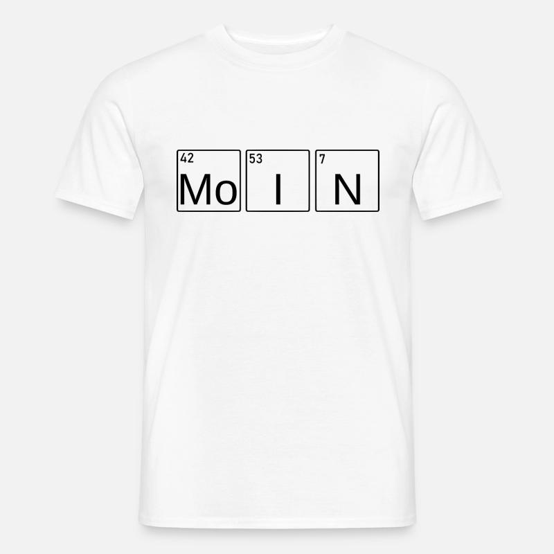 Moin - Elemente des Nordens [black] - Männer T-Shirt - Weiß