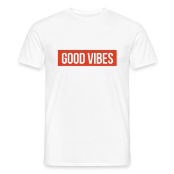 Good Vibes - Männer T-Shirt - Weiß - Vorne - AI Model Male 178 dark (178cm)