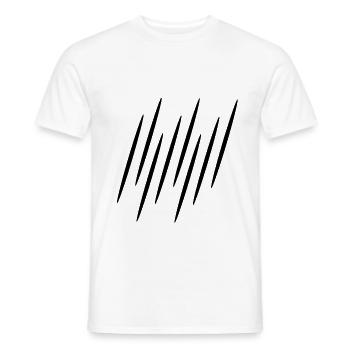 Kleine Schwarze Streifen - Männer T-Shirt - Weiß - Vorne - AI Model Male 178 dark (178cm)
