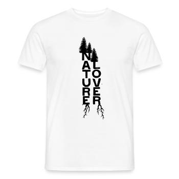 Amoureux de la Nature Freedom Life Wanderlust - T-shirt homme - blanc - Devant - AI Model Male 178 dark (178cm)