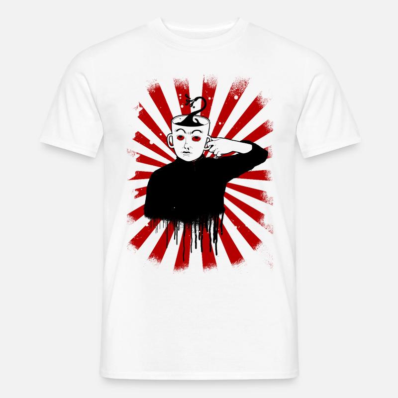 Kaffeetrinker - Kaffeemensch - Kaffeekopf - Coffee - Männer T-Shirt - Weiß