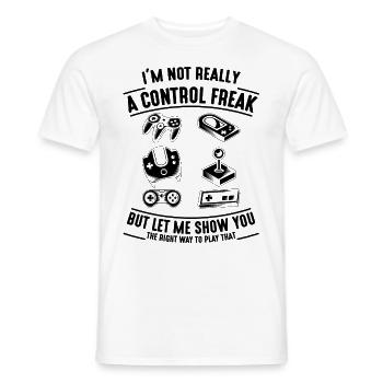 I'm Not Really A Controll Freak But Let Me Show Yo - Männer T-Shirt - Weiß - Vorne - AI Model Male 178 dark (178cm)