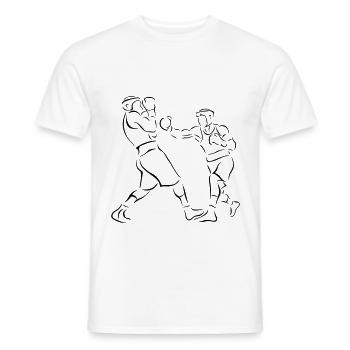 Boxer boxer sport classique - T-shirt homme - blanc - Devant - AI Model Male 178 dark (178cm)